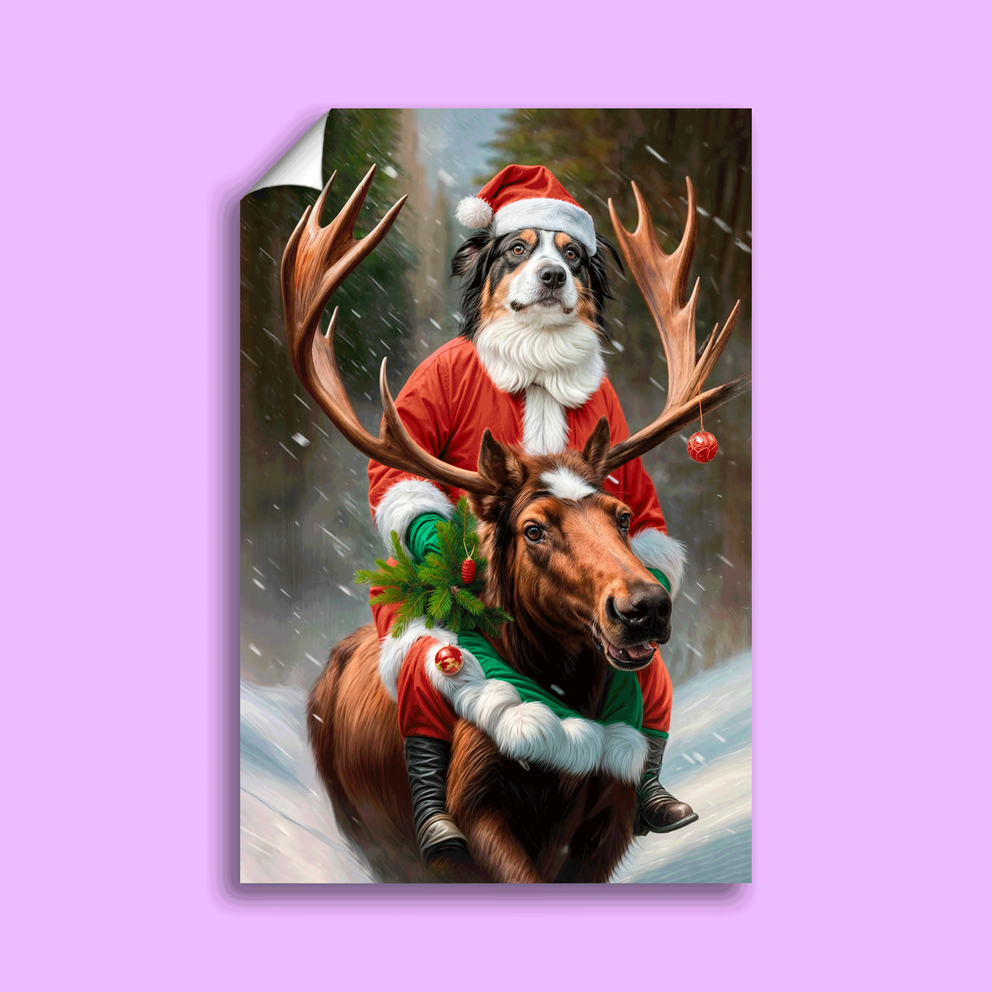 Reindeer 2 – Christmas Santa Pet Portrait